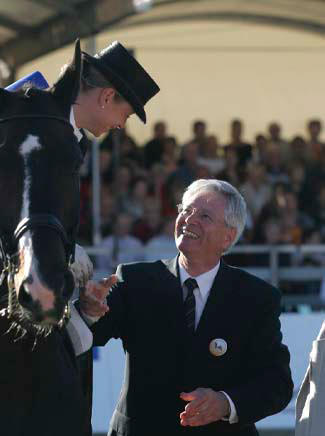 Isabell Werth and Heinrich Kampmann at the dressage festival