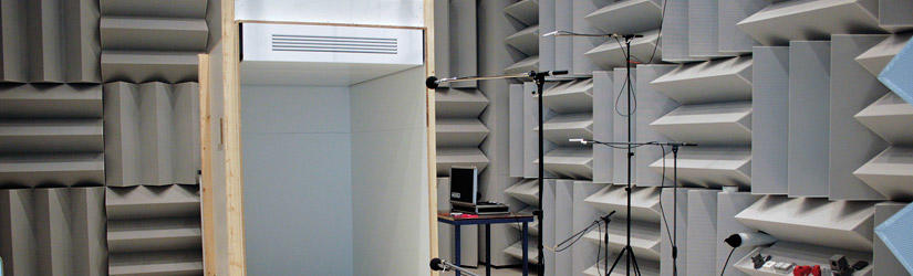 Sound-measuring laboratory at Kampmann’s Research & Development Center in Lingen